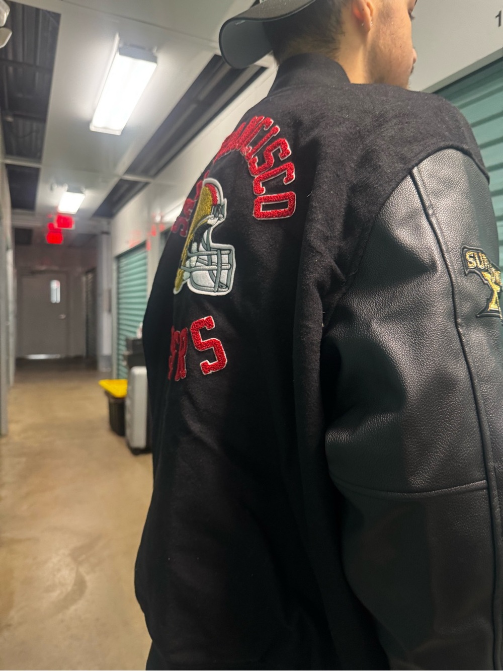 NFL Black & Red San Francisco 49ers Varsity Bomber Jacket - Picture 6 of 8